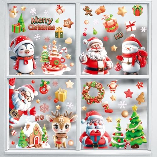 Christmas Clings and Xmas Decals for Window Decorations