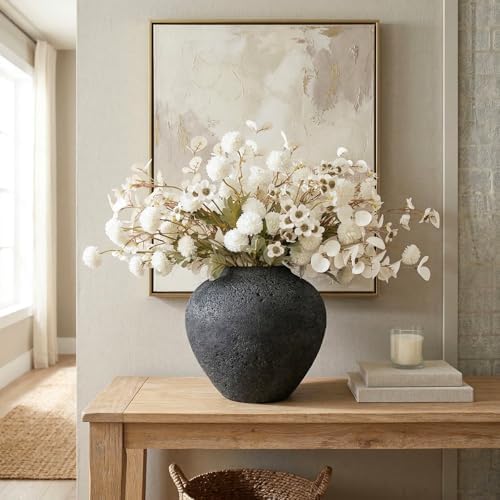 20pcs White Artificial Flowers Bulk Centerpiece For Table, Real Look