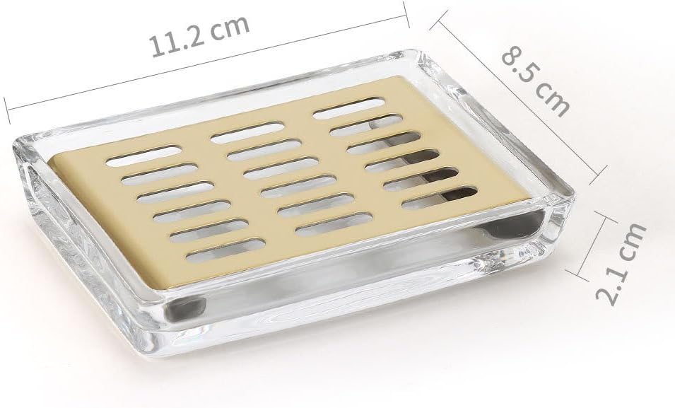 SUS304 Stainless Steel Tray Rectangular Soap Holder / Gold