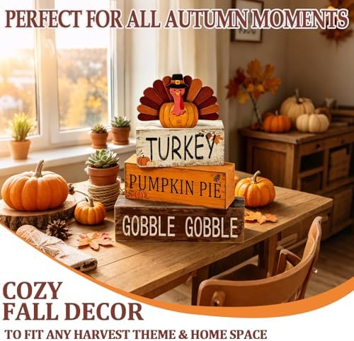 Turkey Fall Thanksgiving Decor, Fall Decorations for Home