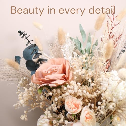 Luxury Floral Arrangement with Vase - Pampas Grass & Artificial Flowers