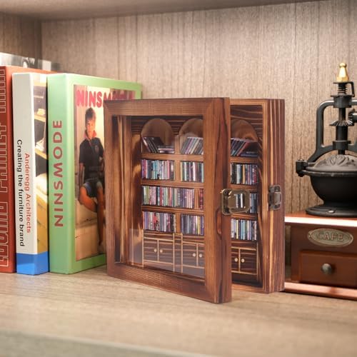 Anxiety Bookshelf – Mini Books Display for Stress Relief and Fun Decor, Perfect Decorative Miniature Library for Book