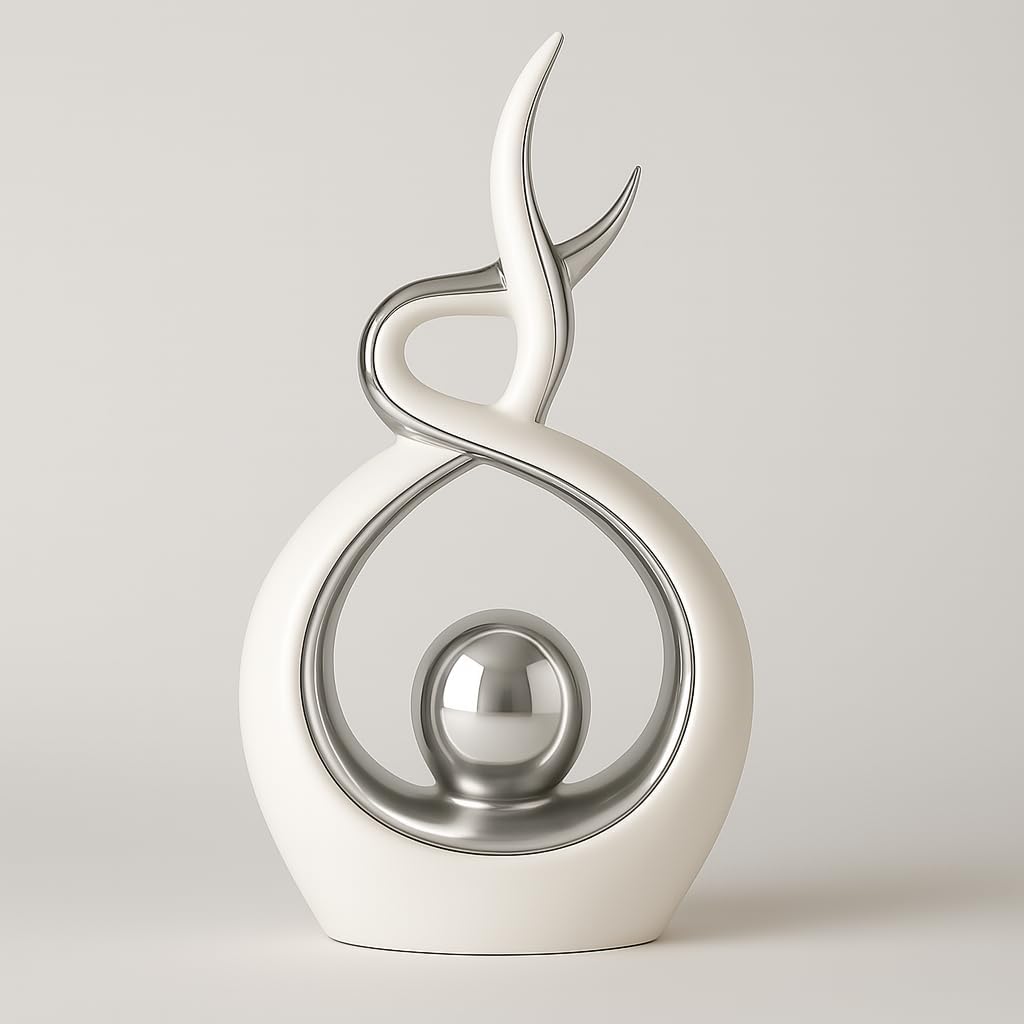 Modern Decorative Sculpture / White