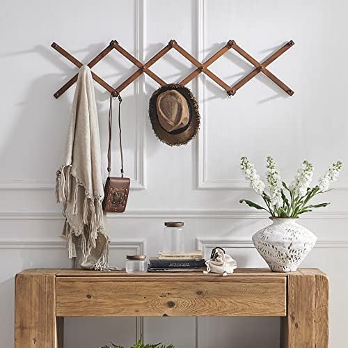 Hat Rack / 14 Hooks / Walnut / 14 Pegs