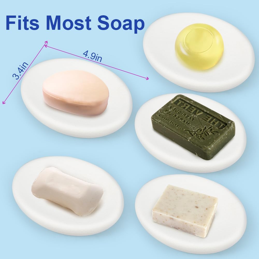 Non-Slip Soap Bar Holder for Shower / White