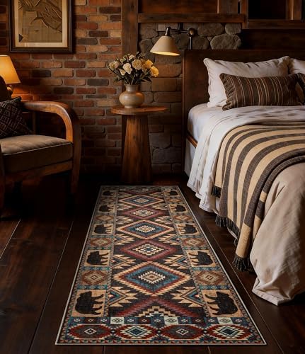YIHOUSE Washable Western Cabin Runner Rug 2x6 Hallway
