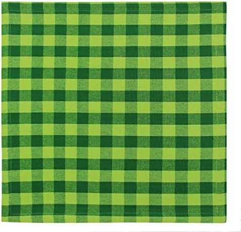COTTON CRAFT Gingham Check Cloth Napkin - 12 Pack 100% Cotton Dinner Napkin