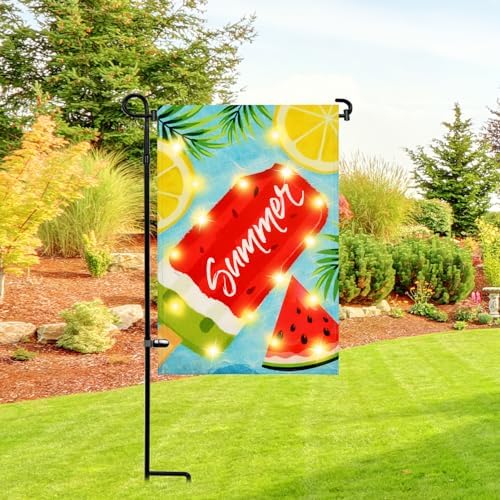 Garden Flag Stand Holder, Yard Flag Pole for Outside, 2Pack