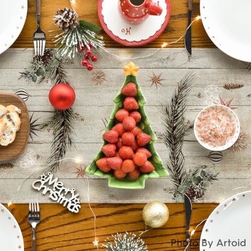 Artoid Mode Holly Pine Cone Xmas Table Runner Home Party Decor 13x72 Inch