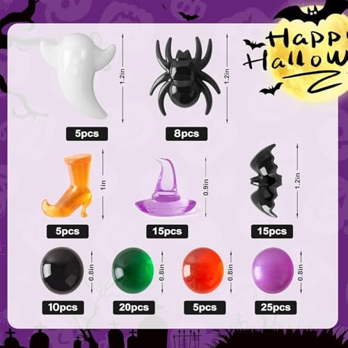 100+ Halloween Sensory Bin Filler & Vase Filler Acrylic Gems Mini Resin