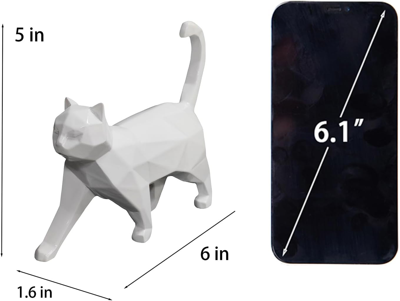 Geometric Knick Knacks Statue / Cat