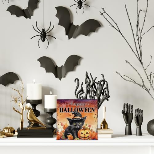 Halloween Decorations, Happy Halloween Wooden Sign Decor Desk Sign