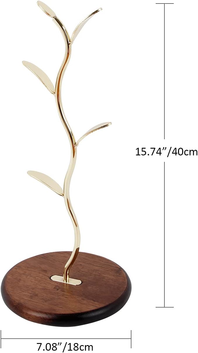 HoroM Gold Coffee Mug Tree for Counter, Coffee Mug Holder Stand, Mug Rack Countertop