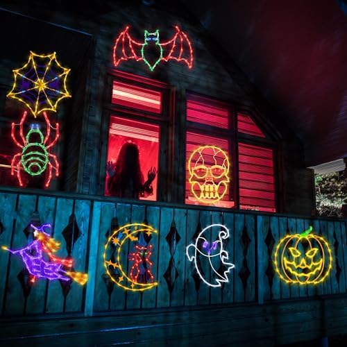 TRWYMZ Halloween Decorations - 16" Halloween Window Silhouette Lights