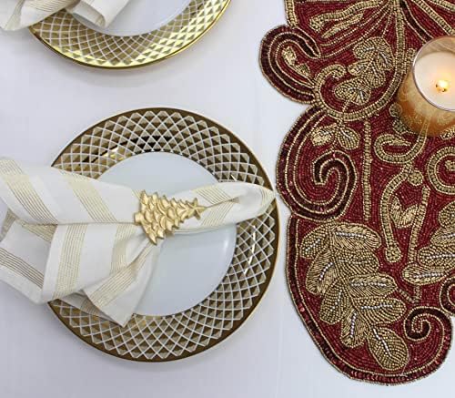 COTTON CRAFT Christmas Holiday Napkins - Set of 12 Cotton Cloth Napkins
