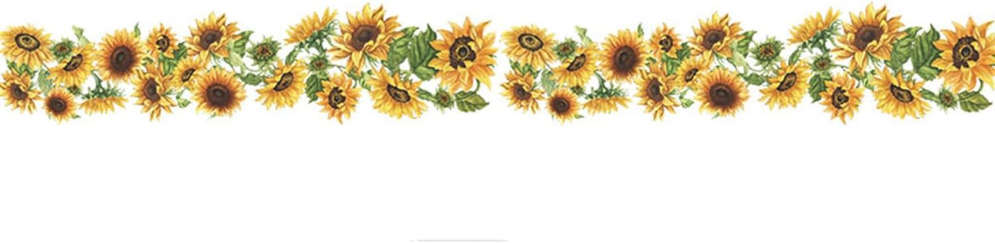 Sunflower Wall Decals / Green / Set of 16