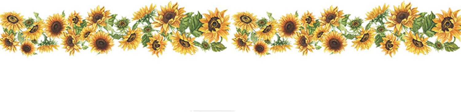 Sunflower Wall Decals / Green / Set of 16