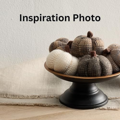 Set of 3 Multi-size Cozy Knit Pumpkins (Snowdrop Large Multi-size set)