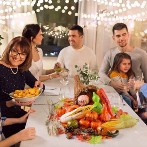 76 Pcs Thanksgiving Cornucopia Basket Set Farmhouse Centerpiece
