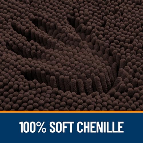 OLANLY Toilet Rugs U-Shaped 20x20, Soft Absorbent Chenille Contour Rugs