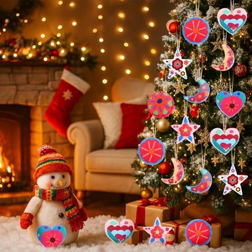 HunnmingRe 16 Pcs Mexican Christmas Ornaments, Felt Xmashanging Decor