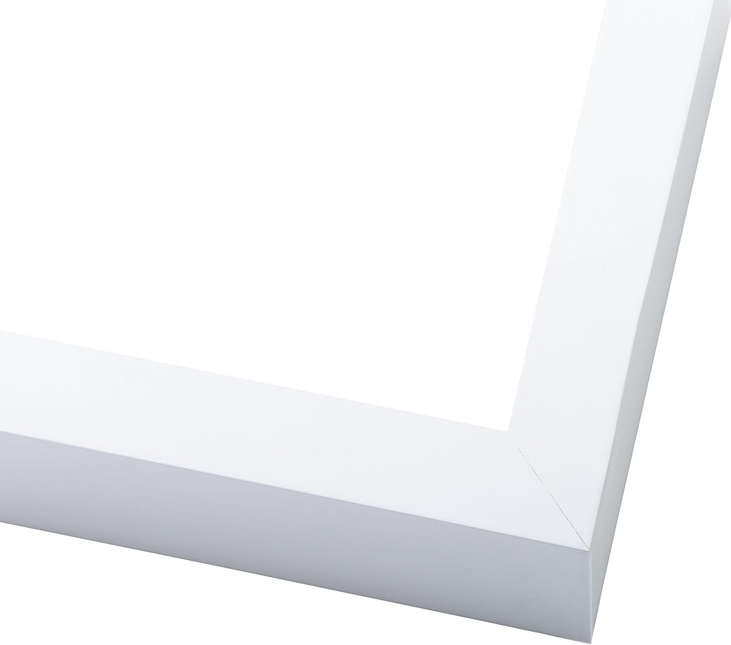 7x7 Shadow Box White Contemporary Wood Shadow Box with White Acid-Free Backing, UV Acrylic & Hanging Hardware