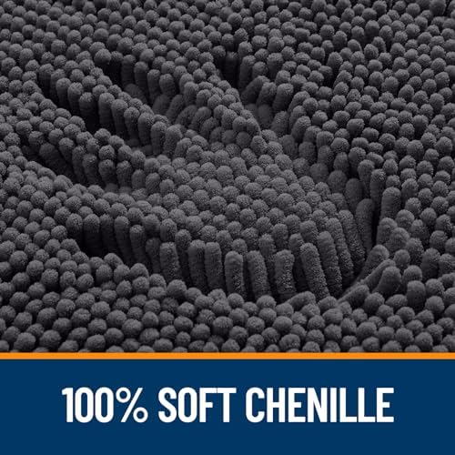 OLANLY Large Bathroom Rugs 40x32, Extra Soft Absorbent Chenille Bath Rugs