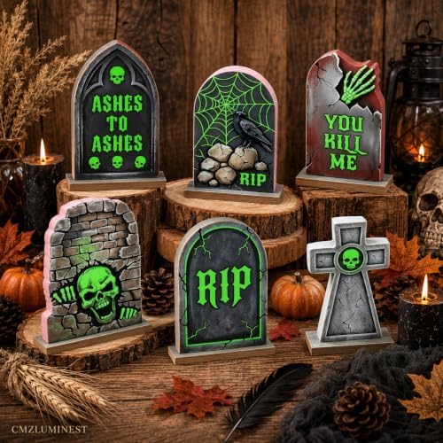 Halloween Tombstone Decor, Halloween Table Decorations Indoor for Home