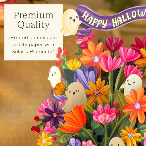 FreshCut Paper Jack-O-Lantern Boo-quet Glow-in-the-Dark Pop Up Card