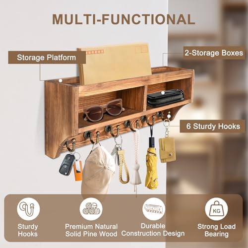 Key Holder Wall Mount / Brown