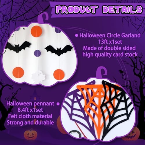 Orange Black & Purple Halloween Party Decorations