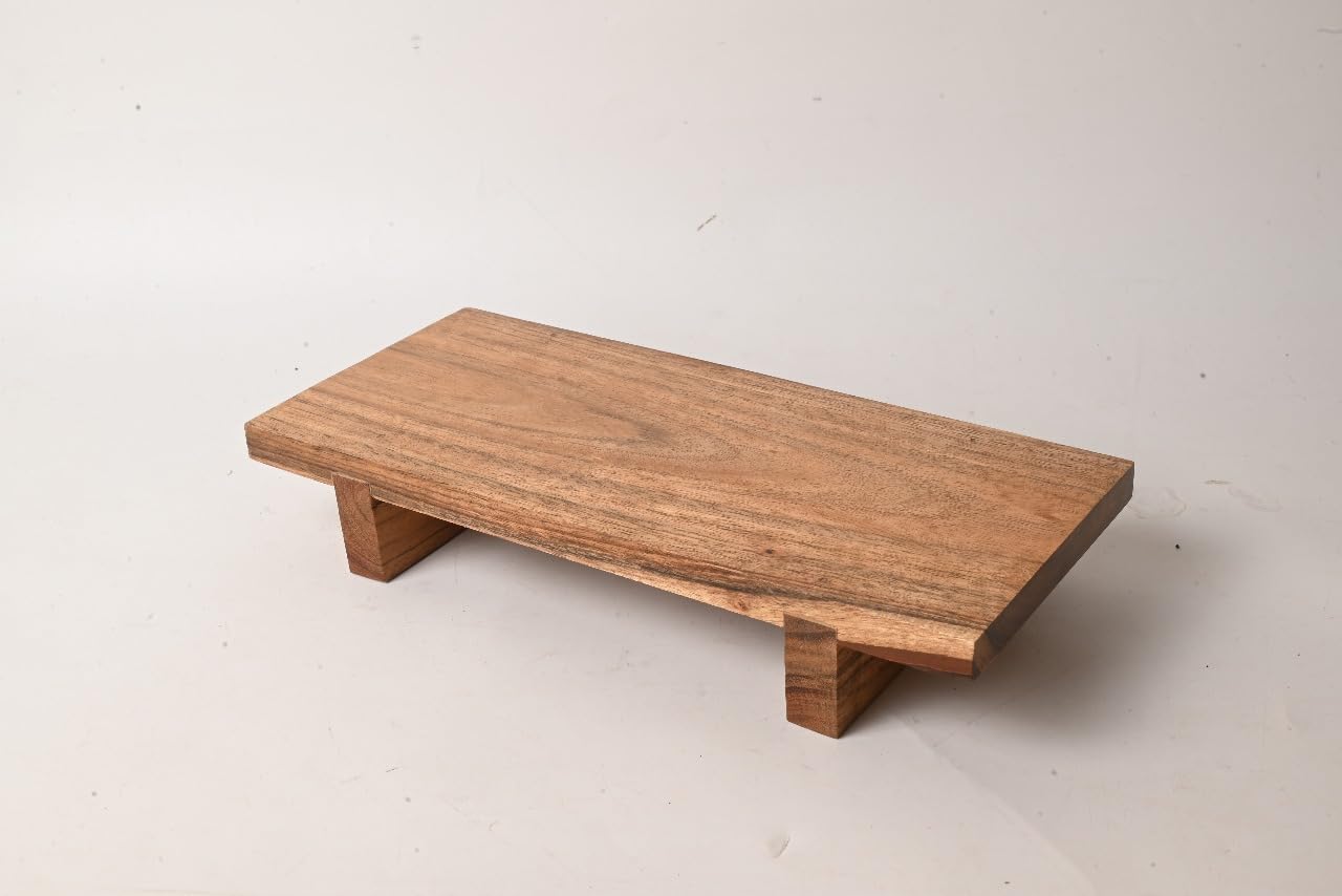 Wood Tray Pedestal Stand Farmhouse Bathroom Decor Decorative Wooden Riser Kitchen Soap Dish Holder