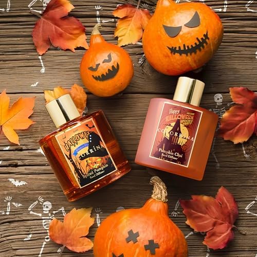 COCORRÍNA Reed Diffuser - Pumpkin Chai 6.7 fl oz Scented Diffuser with 8 Sticks Home Fragrance Bathroom Shelf Decor