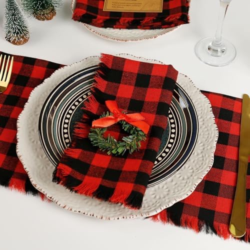 Pine Niddle Wreath Napkin Rings, Christmas Napkin Rings Set of 12 with Red Satin Bow Cloth Napkin Rings for Christmas Table Decoration, Wedding, Thanksgiving, Party, Dinner Table Decor