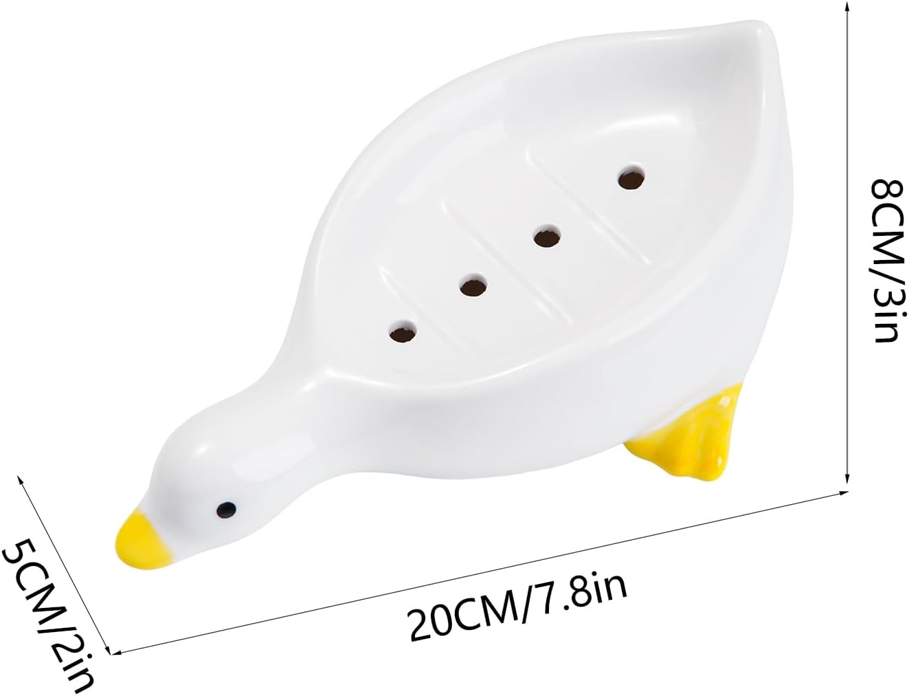 Self-Draining Soap Holder for Sink and Shower