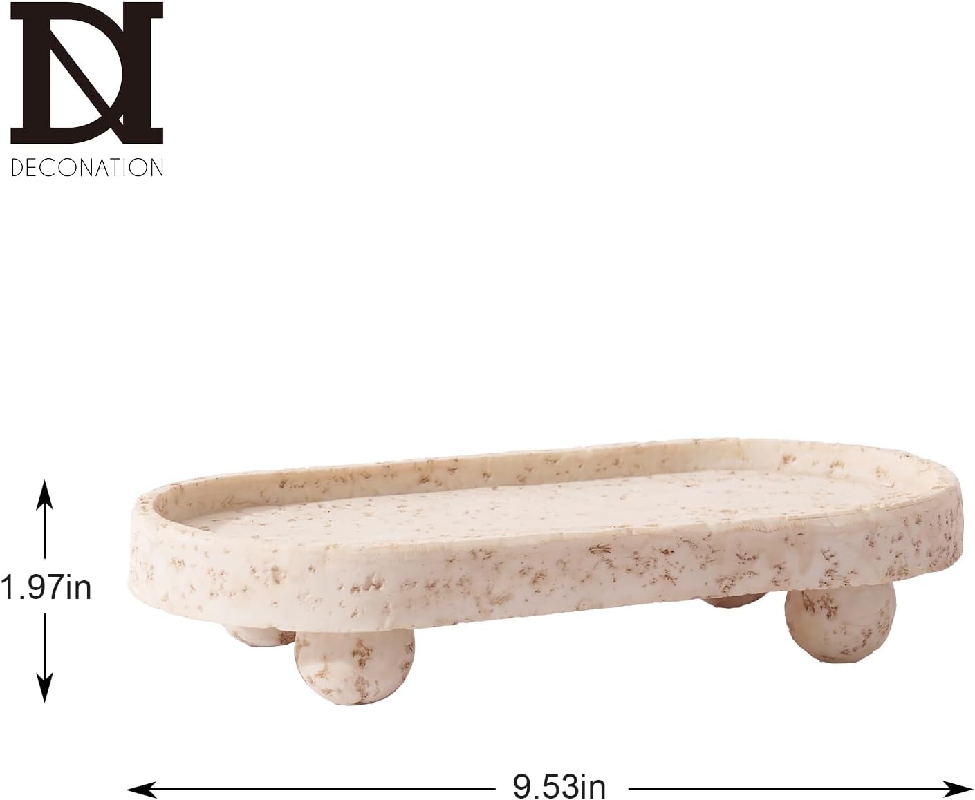 Resin Decorative Tray / 4 Footed