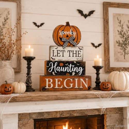 Halloween Pumpkin Decor Indoor, Halloween Decorations for Home Kitchen