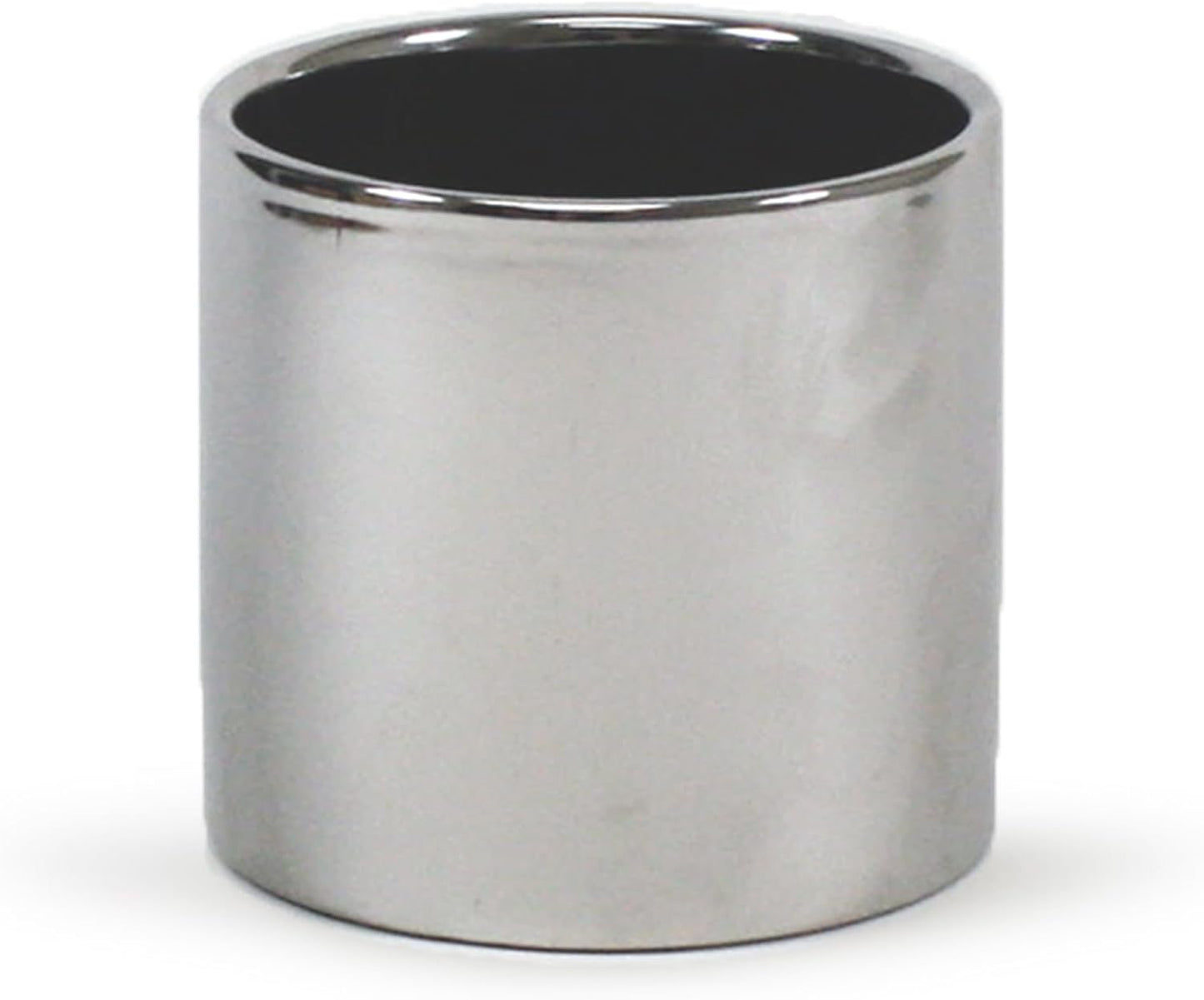 Ceramic Cylinder Vase Width 5.5" Height 5 / 5.5 x 5 / H / Silver