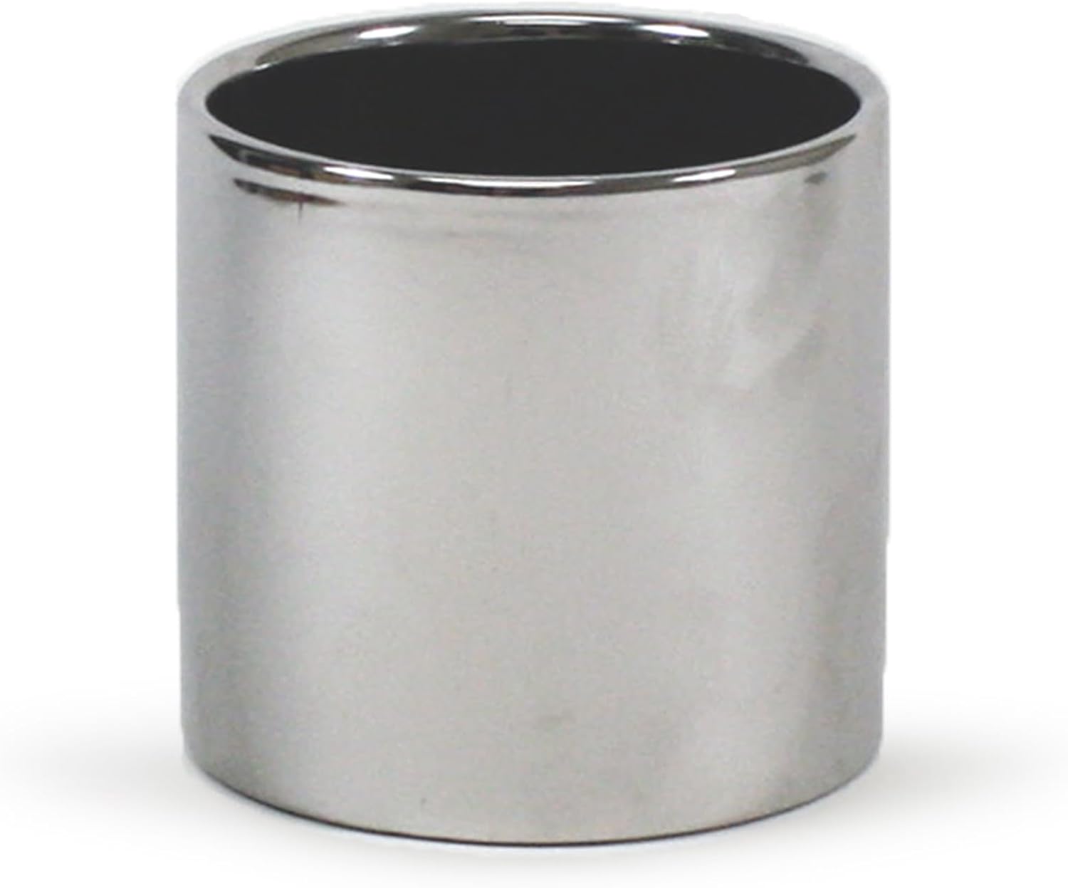 Ceramic Cylinder Vase Width 5.5" Height 5 / 5.5 x 5 / H / Silver