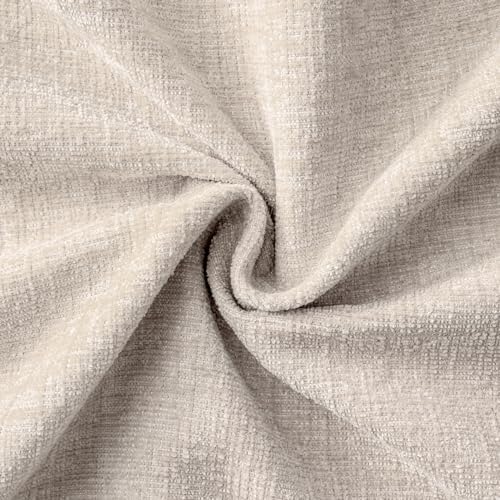 MIULEE Soft Chenille Throw Pillow Covers Light Brown 20x20 Inch Pack of 2