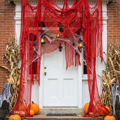 RunNico 300"x39" Large Halloween Scary Gauze, Spooky Cloth Party Decoration