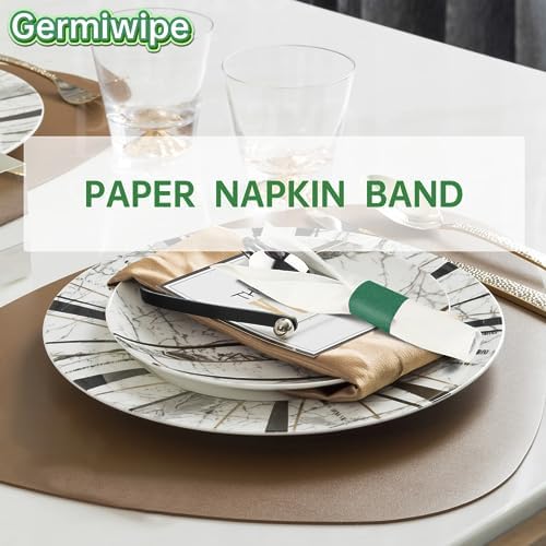 Germiwipe 2500 Pcs Paper Napkin Band Self Adhesive, (Hunter Green)