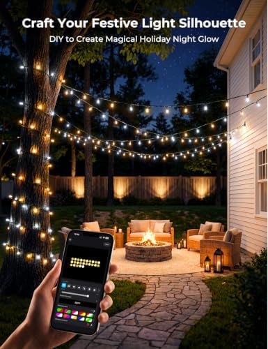 Minetom 33ft 100LED Smart Color Changing Christmas Halloween Tree Lights