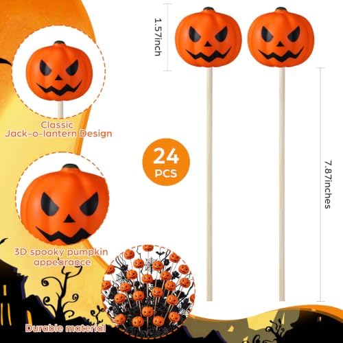 Soulchen 24 Pcs Halloween Spooky Pumpkin Centerpieces Set