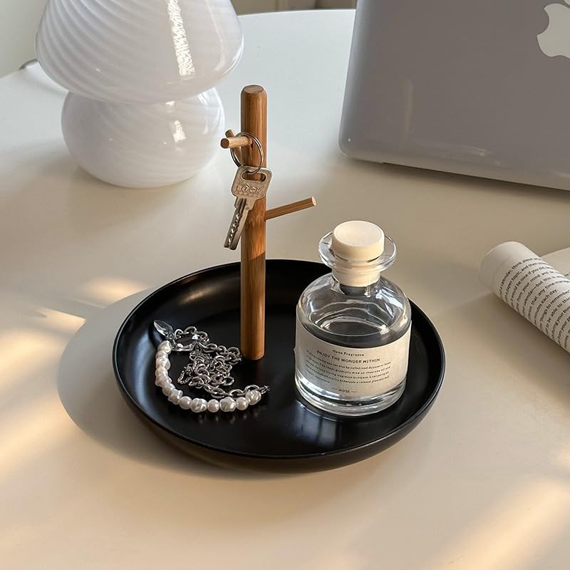 Wood 3-Tier Hanging Organizer / Black Round