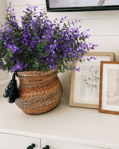 RECUTMS Artificial Fake Outdoor Plants Flowers for Spring Decoration 8Pcs