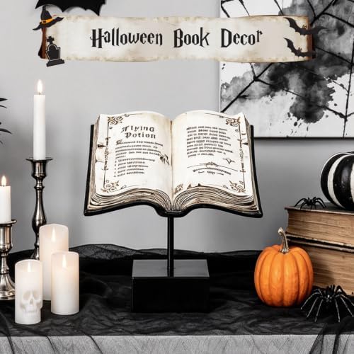 MUMTOP Halloween Vintage Book Figurines Indoor Antique Open Books Ornament