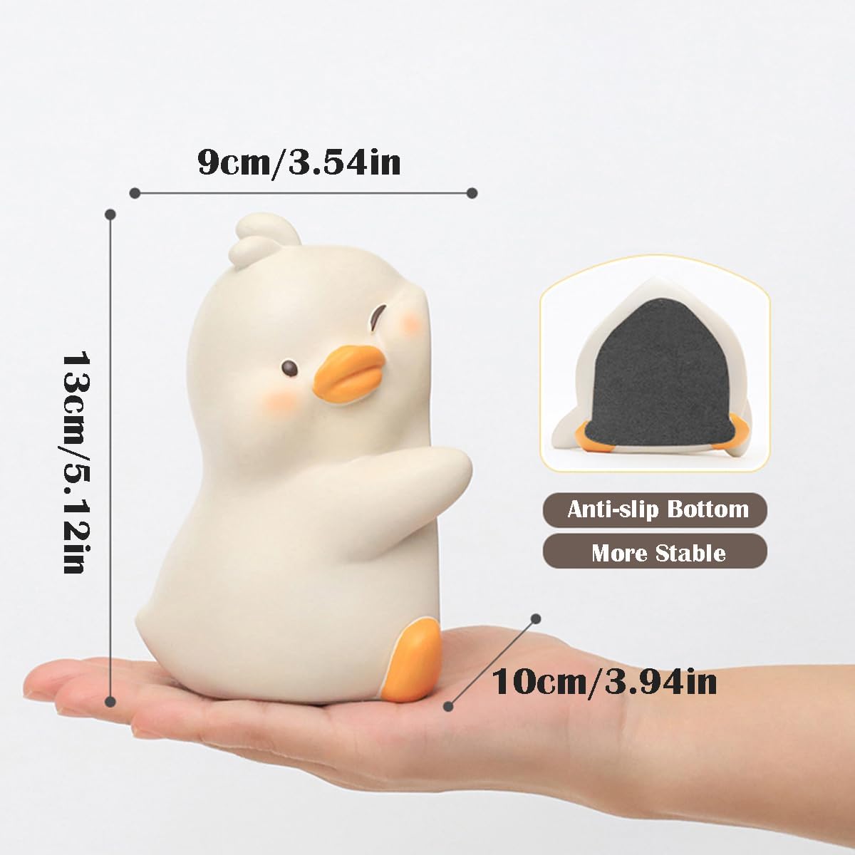 Hug Ducks Decorative Bookends / White