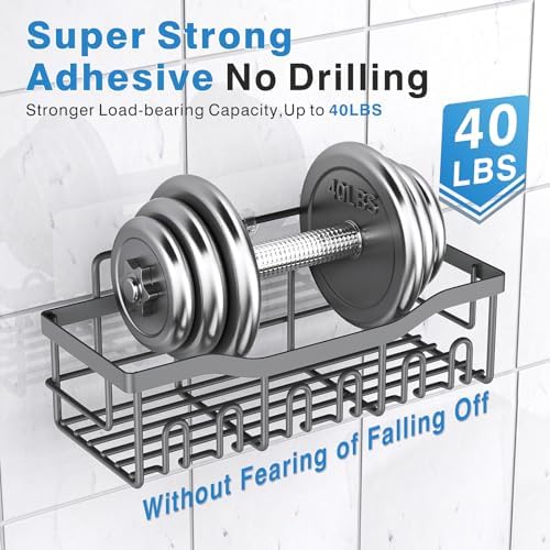 Shower Caddy 5 Pack,Adhesive Shower Organizer for Bathroom Storage&Home Decor&Kitchen,No Drilling,Large