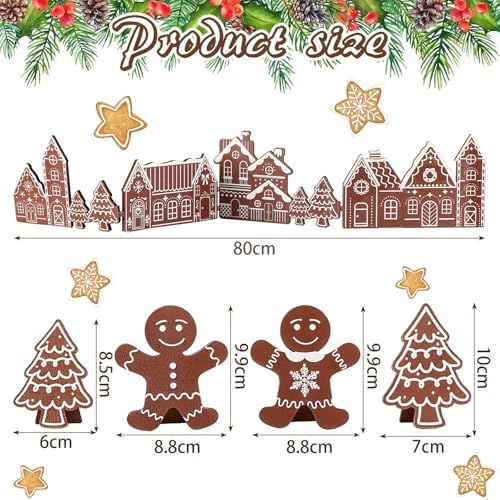 Colingmill 32'' Christmas Gingerbread Man Tabletop Wooden Decor Tree Sign